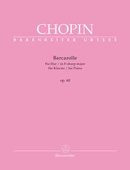 Barcarolle in F-sharp Major, Op. 60 piano sheet music cover